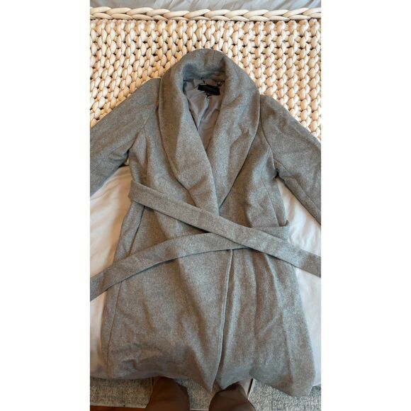 Grey Wool Ann Taylor Coat - Picture 5 of 8